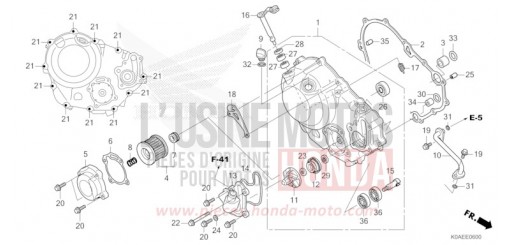 RIGHT CRANKCASE COVER CBF300NAN de 2022
